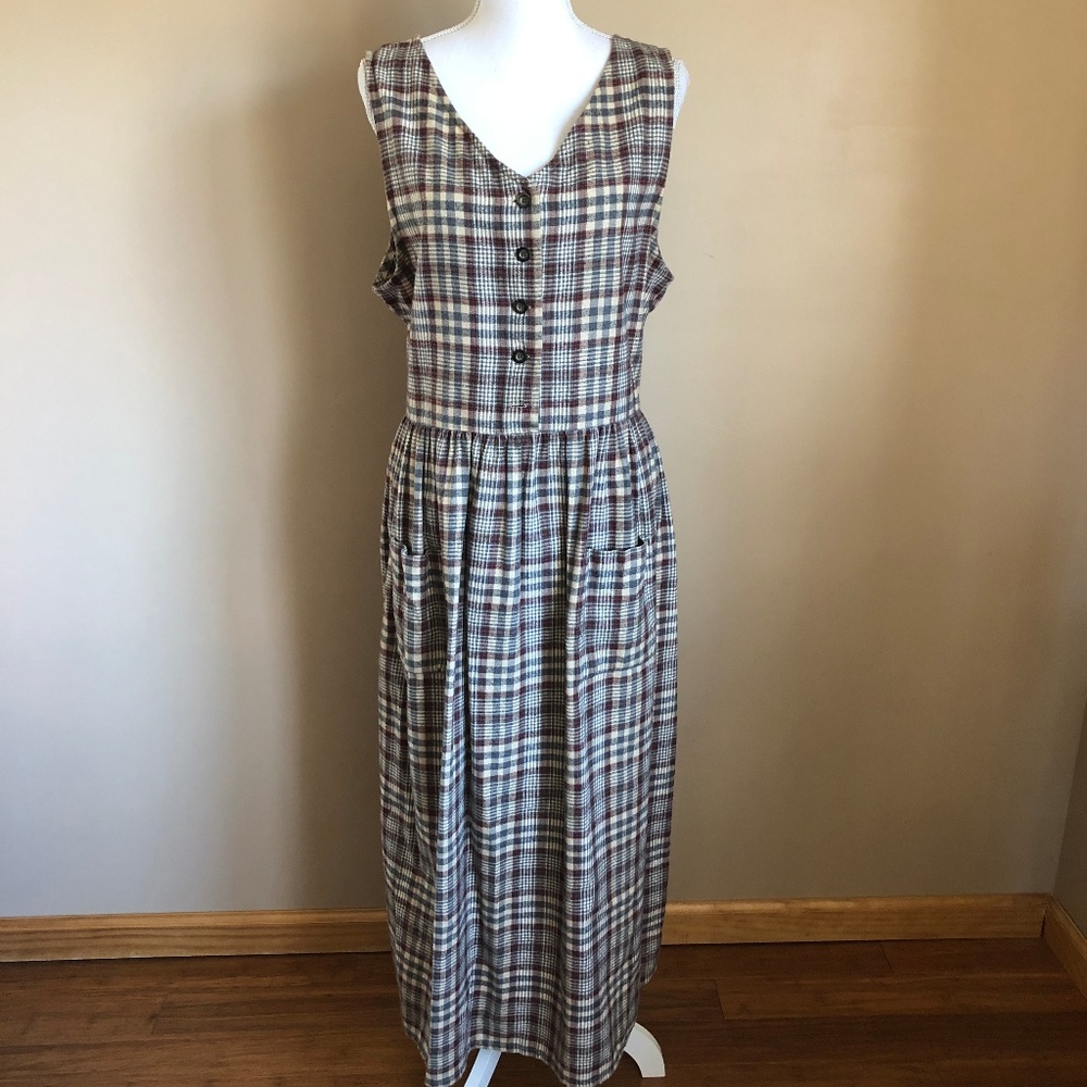 Woolrich |  Plaid Burgundy and Green Jumper   L